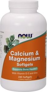 NOW Foods Calcium&Magnesium D3 - 240 kapsułek 1