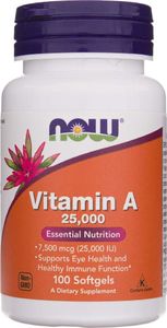 NOW Foods NOW Foods Vitamin A 25000IU 100 kaps. - NOW/181 1