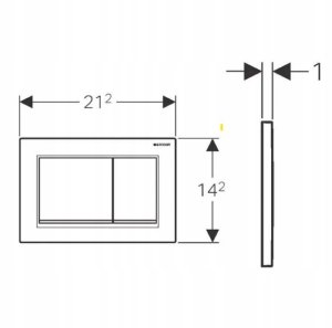 Przycisk uruchamiający Geberit Omega30, przedni/górny, czarny mat-czarny-czarny mat, easy-to-clean 4
