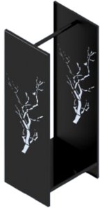 4MWOOD Stojak na drewno kominkowe DĄB Stalowy wolnostojący regał 2