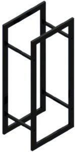 Stojak na drewno kominkowe JESION Stalowy wolnostojący regał 2