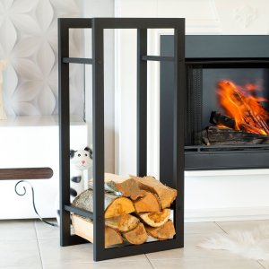 Stojak na drewno kominkowe JESION Stalowy wolnostojący regał 4