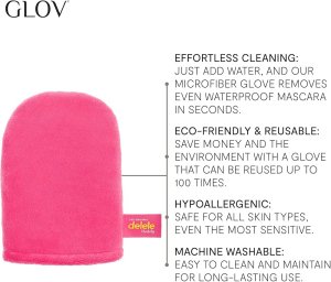 Glov Rękawica do demakijażu Delete Makeup różowa 3