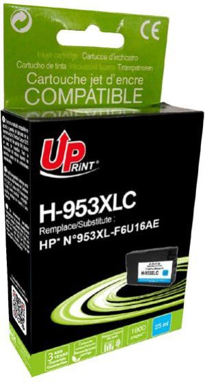 Tusz UPrint kompatybilny tusz z F6U16AE, HP 953XL, cyan (H-953XLC) 1
