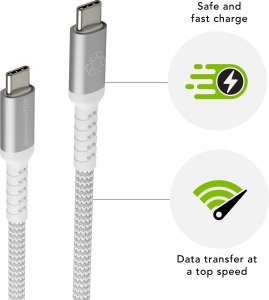 Kabel USB dbramante USB-C - USB-C 1.2 m Biały (CB12CCGR7116) 3