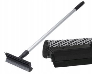 Vikan Vikan Forrudeskraber med svamp & teleskopskaft 710mm sort 3