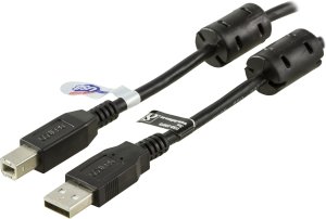 Deltaco USB 2.0 Cable A/B, 3m, 3 m, USB A, USB B, Male/Male, 0.48 Gbit/s, Black 1
