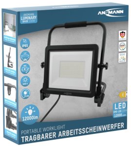 Ansmann FL100W-AC, 100 W, LED, IP65, Black, Flood work light 1