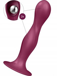 SATISFYER_Double Ball-R dildo z kulkami gejszy Red 1