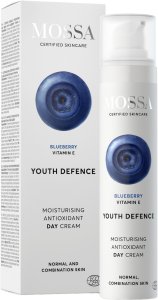MOSSA Youth Defence Nawilżający krem antyoksydacyjny na dzień z ekstraktem z borówki i witaminą E 50ml 1