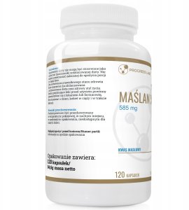 PROGRESS LABS Sodium Butyrate 585mg suplement diety 120 kapsułek 3