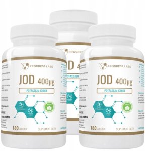 Bodymax PROGRESS LABS_Jod 400 jednostek suplement diety 180 tabletek 3