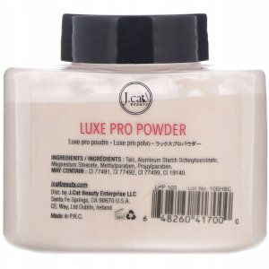 J.CAT BEAUTY_Luxe Pro Powder sypki puder utrwalający 103 Porcelain 42g 3