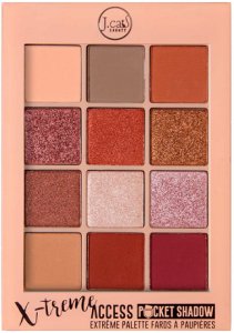 J.CAT BEAUTY_X-Treme Access Pocket Shadow paleta cieni do oczu 101 Red Carpet Premiere 10g 1