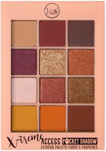 J.CAT BEAUTY_X-Treme Access Pocket Shadow paleta cieni do oczu 102 Walk Of Stardom 10g 1