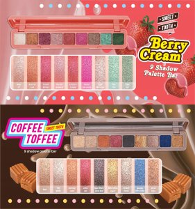 MAKE UP REVOLUTION J.CAT BEAUTY_Sweet Tooth 9 Shadow Palette Bar paleta cieni do oczu 102 Coffee Toffee 7,2g 2