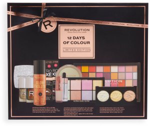 Dekoratyvinės kosmetikos Advento kalendorius Makeup Revolution 12 Days of Color 1