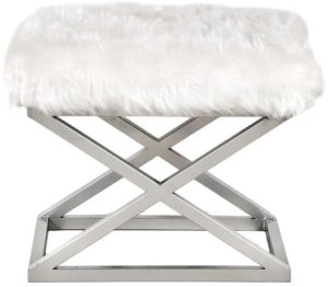 Pufas Asir Capraz Plush, sidabrinis/baltas 2