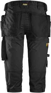 Snickers piratbuks str. 56 - Sort, slim fit design, stretch m/hylsterlommer - 6142 2