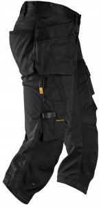 Snickers piratbuks str. 56 - Sort, slim fit design, stretch m/hylsterlommer - 6142 4