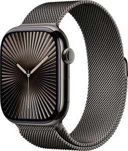 Smartwatch Apple Watch 10 GPS + Cellular 42mm Slate Titanium Milanese Loop Czarny  (MX053ET/A) 1