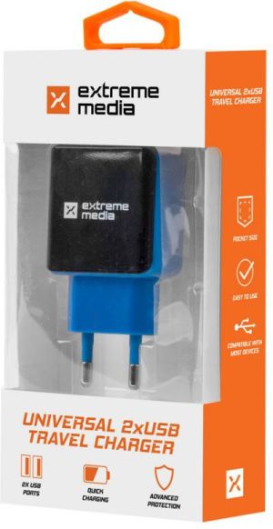 Ładowarka Natec Extreme Media 2x USB-A 2.1 A (NUC-0997) 2