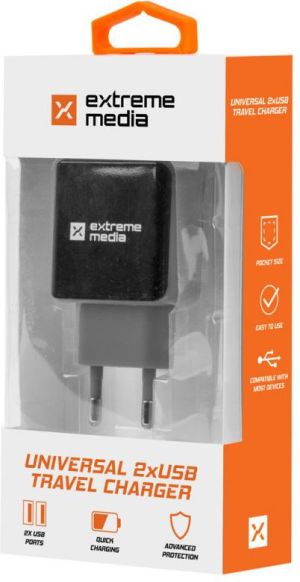 Ładowarka Natec Extreme Media 2x USB-A 2.1 A (NUC-0995) 2