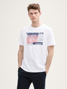 Tom Tailor vyriški marškinėliai, balti 1