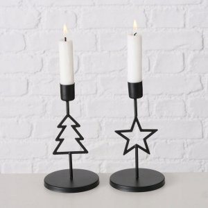 Home Styling Collection Metalowy świecznik na pojedynczą świecę NORGA, wys. 17 cm 4