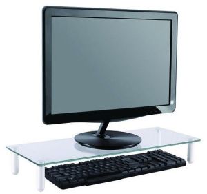 Techly Podstawka pod monitor do 32", szklana, biała (028504) 4
