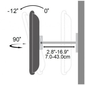Techly Uchwyt Ścienny do Telewizora/Monitora 42-70 Cali 70kg Obrotowy (301436) 2