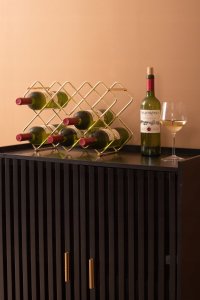 Metalowy stojak na wino DIAMONDS, 40,5 x 27,5 x 15,5 cm 4