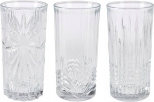 Zestaw 3 szklanek we wzory, 380 ml 1