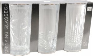 Zestaw 3 szklanek we wzory, 380 ml 2