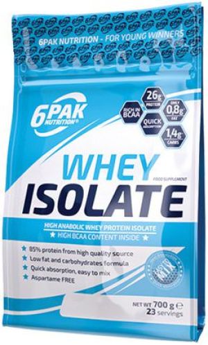 6PAK Nutrition Whey Isolate White Chocolate 700g 1