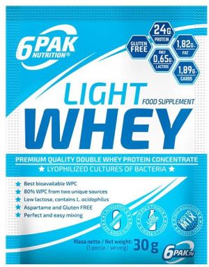 6PAK Nutrition Light Whey White Chocolate Lemon 30g 1