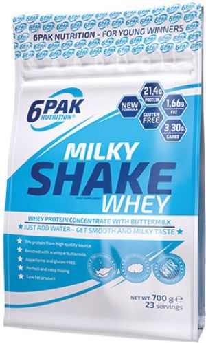 6PAK Nutrition Milky Shake Whey Strawberry-Whip Cream 700g 1