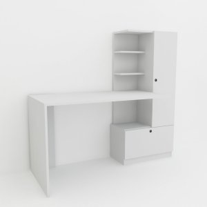 Rašomasis stalas Kalune Design Merinos, baltas 1