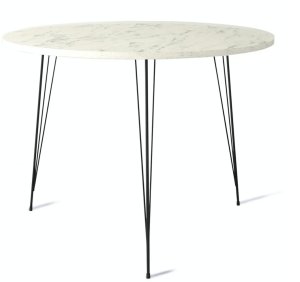 Stalas Kalune Design Sandalf, baltas/juodas 1