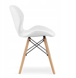 Signal 4 zestaw krzeseł jadalnianych Lago, biały/brązowy 5