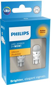Philips Ultinon Pro6000 W5W LED Amber 2 stk. 1