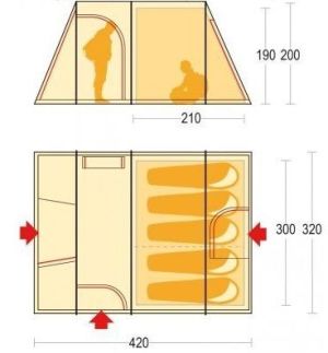 Namiot turystyczny Ferrino Proxes 5 2