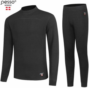 Termo apatinių komplektas vyrams Pesso Merino100 Pura®, juodas 1