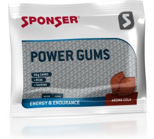 Gumy energetyczne SPONSER POWER GUMS COLA (BCCA+TAURYNA) (pudełko 20 saszetek x 75g) (NEW) 1