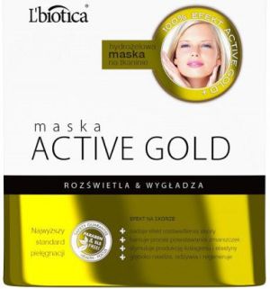 Lbiotica  Maska hydrożelowa Active Gold - Rozświetla i wygładza 25g 1