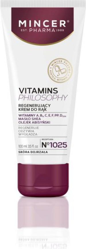 Mincer Pharma Vitamin Philosophy Krem do rąk regenerujący nr 1025 100ml 1