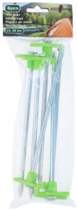 ŚLEDZIE DO NAMIOTU 19CM KPL. 6SZT METAL PLASTIK CAMP ACTIVE 2