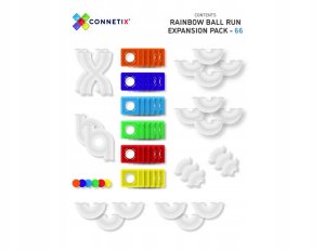 CONNETIX Rainbow Ball Run Expansion Pack 66 el kulodrom magnetyczny 3+ 9