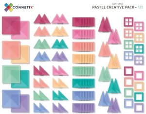 Swede CONNETIX Pastel Creative Pack 120 el kreatywny zestaw klocków magnetycznych 3+ 16