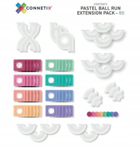 CONNETIX Pastel Ball Run Expansion Pack 80 el klocki magnetyczne 3+ 2